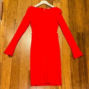 Gianni Bini Vibrant Red Long Sleeve Dress